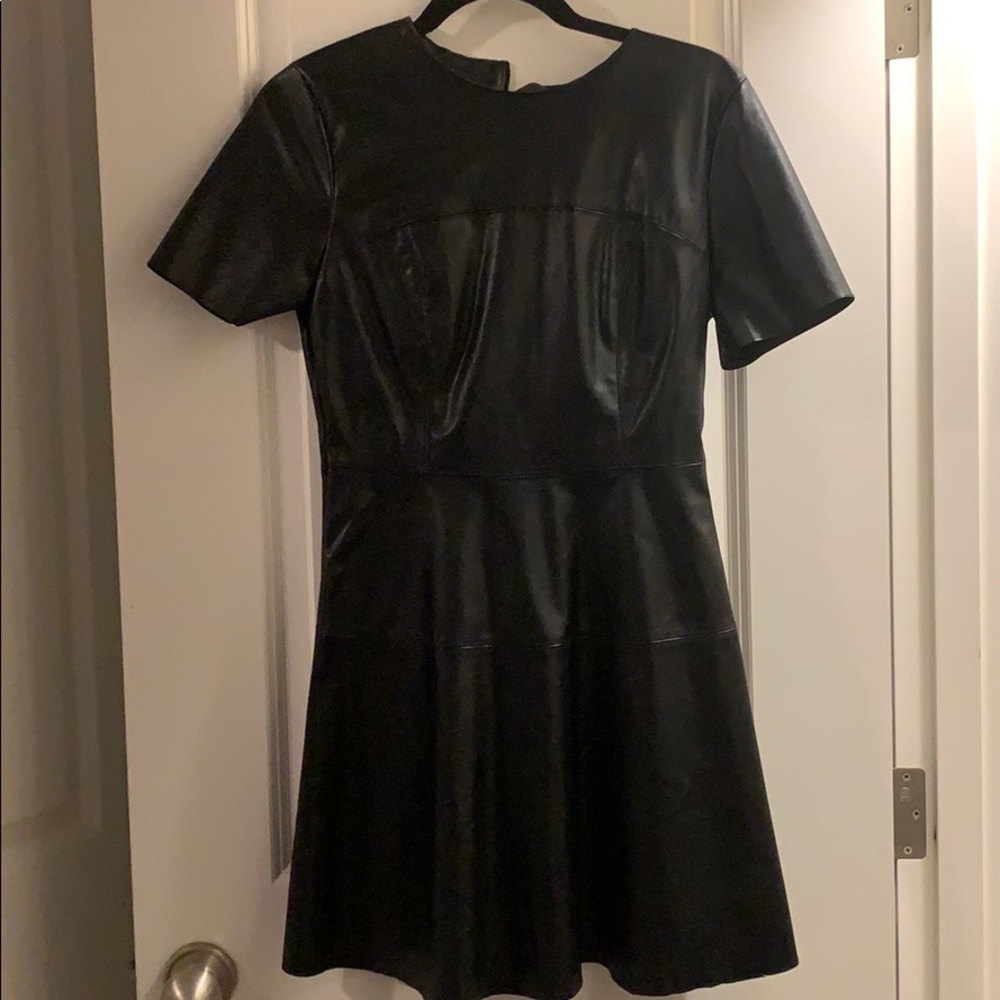 Faux leather dress